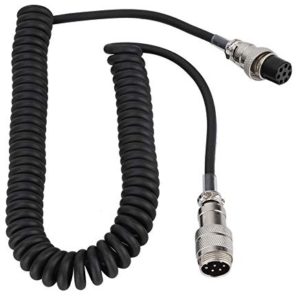 EIMSOAH 8-Pole Microphone Spiral Cable Stretchable Plug to Socket Cable for Transceiver with Thick Thread spiralkabel Luftfahrt kopfstecker Câbles Pour Microphone
