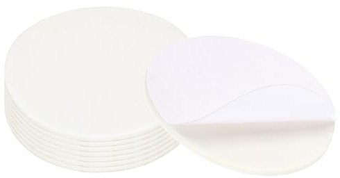 PATIKIL 6 Diameter Felt Furniture Pads, 8 Pack 1/5 Thick Lamp Base Felt Round Soft Adhesive Non-slip Anti-scratch Backed Felt Floor Protector for Lamp Furniture DIY Craft, White