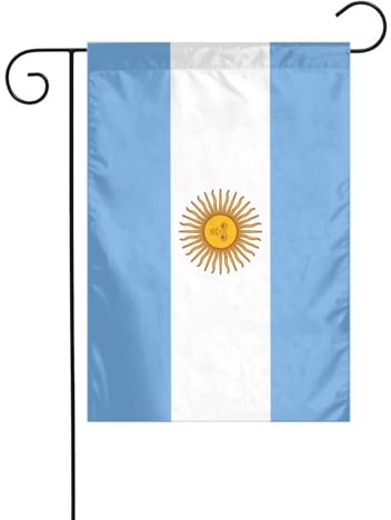 Dlxw Bandiera argentina 30,48 x 45,72 cm su entrambi i lati per esterni crea una romantica decorazione da giardino per la casa e l'atmosfera esterna! Migliora il gusto della tua decorazione da