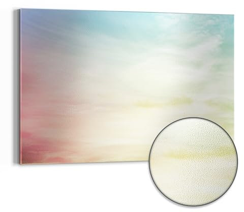 DEQORI Metall Magnettafel | 90x60 cm cm groß | Motiv Pastelliger Himmel | Whiteboard für alle Magnete | Magnetboard Wand-Tafel für Küche & Büro | Design Magnetwand Pinnwand magnetisch