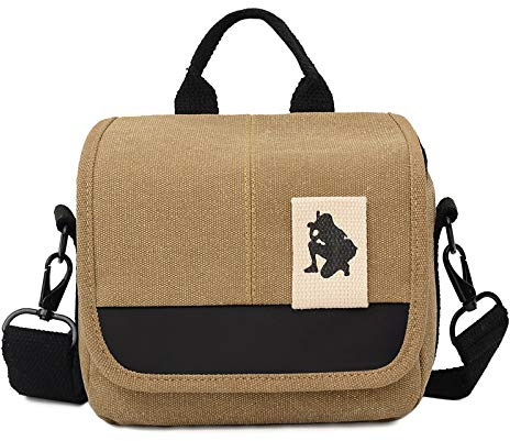 QIUPFGUT Funda Impermeable para cámaras réflex,Paquete de fotografía a Prueba de Agua,Bolsos de cámara SLR,Bolso de Hombro de Lona,Estuche de cámara,Estuche Bandolera Individual con Correa Ajustable