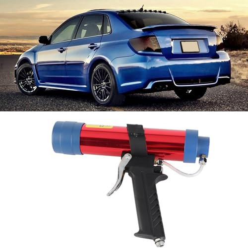 Pistola per colla di vetro, Ugello regolabile pneumatico pistola, 310ml Barilotto pistola per presellatura, Pistola pneumatica per sigillatura, Pistola per sigillatura colla vetro