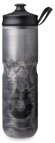 Hydrapak Polar Sport Borraccia Termica - Borraccia Sportiva e da Bici schiacciabile, con maniglia, senza BPA (Black, 24oz)