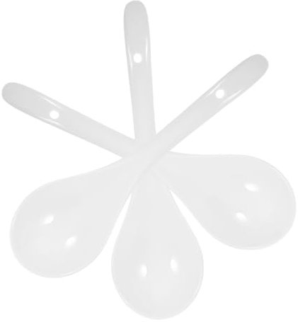 BEBEMOKO 3pezzi Cucchiai Ceramica Per Zuppa Ramen e Dessert Di Cucchiai Cinesi Leggeri Per Ravioli e Design Elegante e Pratico Per Uso Quotidiano
