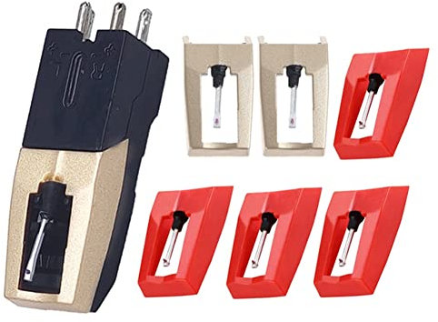 Xbsduih 6-Teilige Plattenspieler-Nadel für Plattenspieler mit Diamantstift Als für Plattenspieler-Nadel