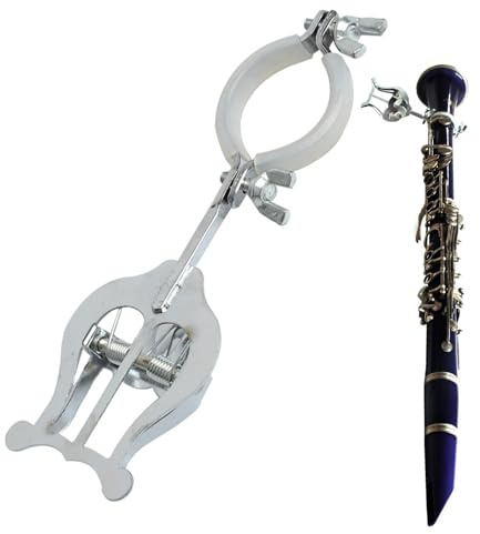 Clip de partituras para clarinete, soporte de lira de metal, para mujeres, hombres, jugadores de instrumentos, estudiantes, equipo portátil para conciertos, aulas