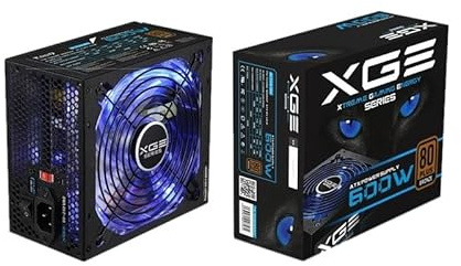 Fuente de alimentación 600W 80+ con eficiencia energética, diseñada para Sistemas de computación, Ofrece Estabilidad y protección al Hardware.
