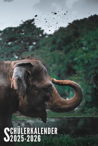 Schülerkalender 2025/2026: Elefant - Schulplaner Für Grundschule, Gymnasium, Mädchen, Jungen, Teenager Mit Wochenplaner, Stundenplan, Schulferien Und Mehr