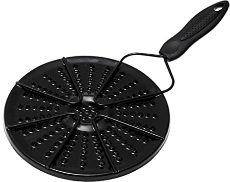 Plaque de Guidage Thermique à Induction en Émail, Noir, Poignée | Casseroles Non Induction et Ustensiles, Chauffe Rapide et Uniforme, Usage sur Gaz et Plaques Électriques