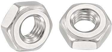 Kozelo 100pcs Hex Nuts - [M3-0.5] 304 Stainless Steel 18-8 (A2-70) Hardware Nuts for Mechanical Repair & Assembly, Standard Metric Coarse Thread Nut, Bright Finish, Silver
