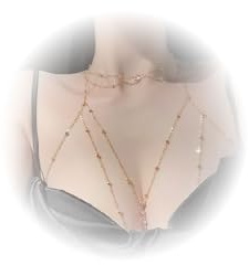 ZWWOGE Catena Corporea e Collana per Donne, Collana per Petto Multistrato Elegante e Squisita, Catena Corporea Semplice e alla Moda, per Abito da Sera,s per Banchetto Invernale, Cena, Pasto Familiare