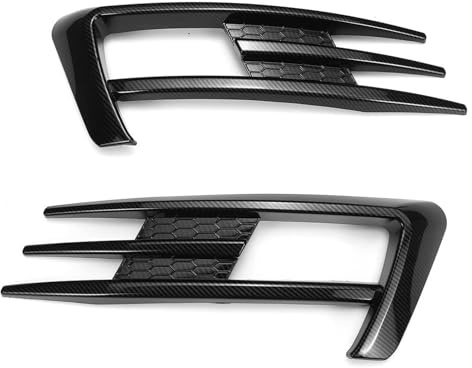 Auto Kühlergrill Gitter Für VW Für Golf 7 MK7 Für GTI 2014 2015 2016 2017 Unterer Stoßfängergrill Paar Auto Front Nebelscheinwerfer Kühlergrill Racing-Kühlergrill(Carbon Fiber Look)