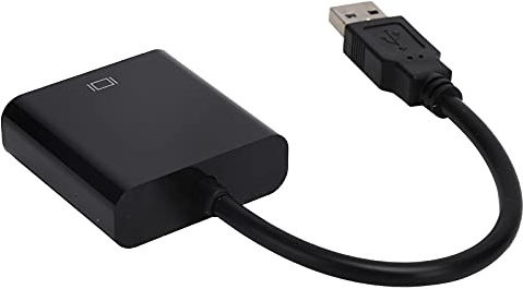 LUCKDANO Convertitore da USB 3.0 a VGA - Cavo Adattatore HD 1080P da 5 Gbps - Scheda Video Esterna Femmina da 15 Pin per Connessione Multi-display e TV HD (BLACK)