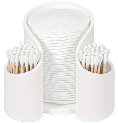 Distributeur de cotons-tiges – Étui de rangement Qtip pour bureau, organisateur de maquillage pour tampons de coton | Rangement de comptoir de salle de bain pour coiffeuses, petits espaces, couleur