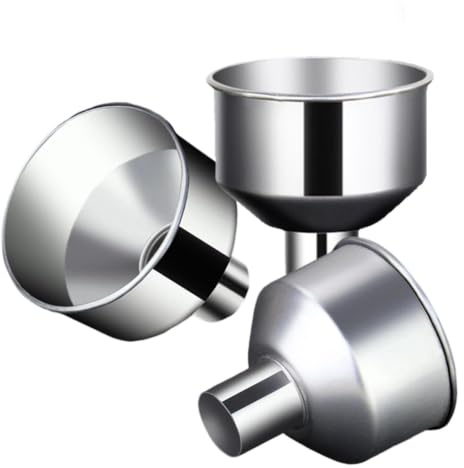 Pequeño Embudo De Metal | 3 Piezas Herramienta Para Transferir Líquidos Y Polvos,Embudo de Llenado de |, salsa, perfume, hogar, cocina, restaurante, apartamento, comedor