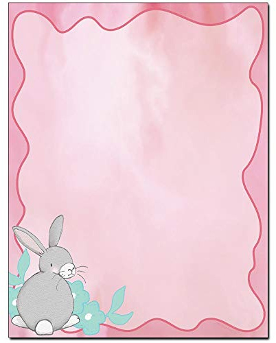 Pastel Bunny Easter Letterhead Laser & Inkjet Printer Paper (100 Sheets)