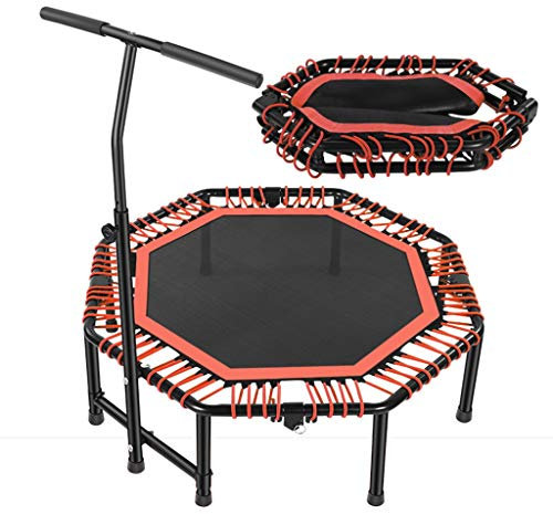 ZXQZ Übungs-Trampolin, Mini-Sport-Trampolin, geeignet für Erwachsene und Kinder, geeignet für Sport und Outdoor, Yoga und andere Aerobic-Fitness-Trampoline (Farbe: Orange)