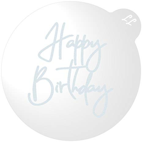 LissieLou Happy Birthday Keks Stempel Glasur Fondant Präger für Geburtstagsfeiern - Clear