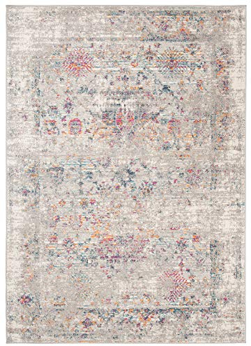 Carpeto Teppich Wohnzimmer 120x170cm Anthrazit Grau Abstrakt Orientalisch | Teppich für Schlafzimmer Esszimmer Büro Weich Pflegeleicht Fußbodenheizungsgeeignet Reinigungsmittelbeständig Kurzflor