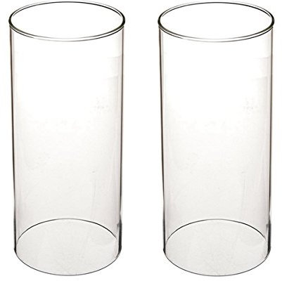 Glaszylinder ohne Boden für Kerzen | Hurrikan Kerzenhalter Glas | Offenes Glasrohr GroÃŸ | Aus Borosilikat-Glas | Durchmesser 7,5 cm/8,5 cm/9,5 cm (Ã˜ 9,5 cm | Höhe 15,2 cm)