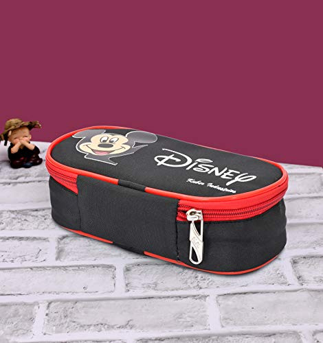 Kuber Industries Rexene Disney Print Travel Lunch/Tiffin/Storage Bag for Office, College & School (Black, Standard)-KUBMART11692,
