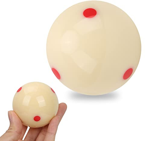 Billiards Ball Snooker Ball, AAA-Grade PRO Cup Standard Pool Resin Cue Pool Ball with Red Dots for Snooker Training and Games