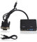 Adaptateur VGA vers HDMI VGA, Convertisseur Répartiteur VGA vers HDMI 1080P (1 en 2 Sorties) Interface Adaptateur Convertisseur Répartiteur Haute Définition pour PC Projecteur (Noir)