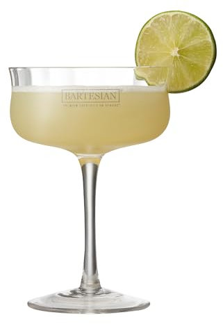 Bartesian Bicchiere Coupe – Bicchieri per Cocktail & Mocktail, Bicchieri da Bar per Cocktail Classici senza Ghiaccio, Bicchiere per Martini, Manhattan, Cosmopolitan, Daiquiri, 207 ml, Set da 2