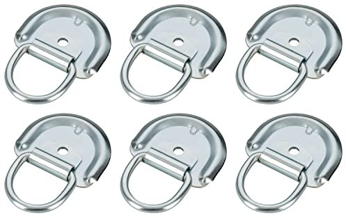 6X Zurrmulde 77x66mm mit Zurring – Verzinkte Stahl-Zurrösen für Ladungssicherung | Zuglast bis 600 kg | Anhänger, LKW, Transporter, Pritschen, Container | Witterungsbeständig & robust