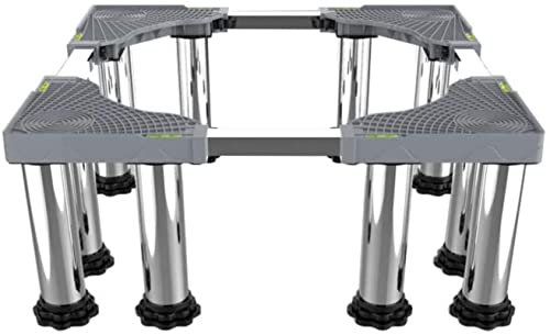 YHJZSM Washing Machine Stand BaseMulti-functional Adjustable Base Length/Width 42-66cm Washing Machine Dryer and Refrigerator Pedestals & Frames Tumble Washer Dryer Stack Stands Freezer F