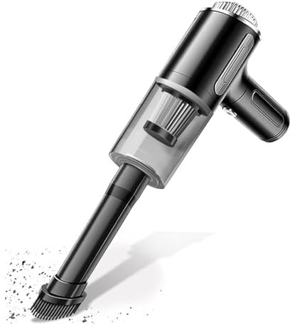 Aspirapolvere Auto Portatile, Aspirabriciole Senza Fili Potente Offerta per Solidi e liquidi, Mini Aspiratore Portatile Auto con USB Ricaricabile per Scale Tappeti Peli Animali Domestici (17800PA)