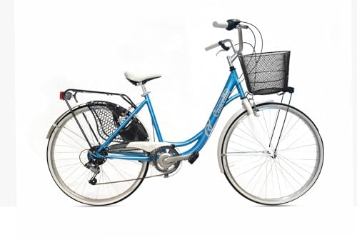 BICI BICICLETTA 26 CASCELLA MARILUF DONNA 6V AZZURRA MADE IN ITALY