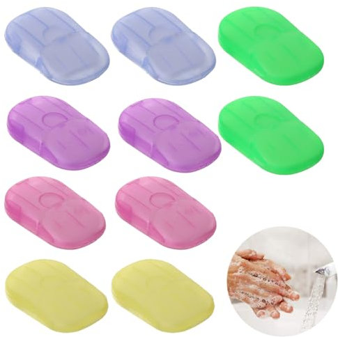 FDCGAS Seife Papier Seifenblätter - 10 pcs Boxen Papier Seife Seifenblätter Reisen Seifenblättchen Einweg Seife für unterwegs，Seifenpapier-Nachfüllbeutel,Reisen Seifenblätter für Outdoor