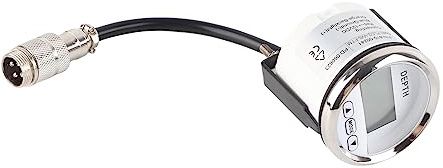 Boat Mount In Dash Digital Depth Finder, Anti Fog Depth Sounder Transducer for Boats