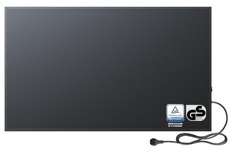 BR Bringer Infrarotheizung 700 Watt - Infrarot Elektroheizung Energiesparend - TÜV & GS - Deutsche Qualitätsmarke (schwarz)