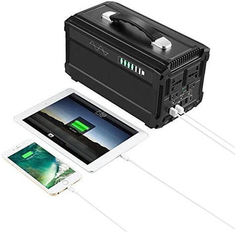 NOALED Central eléctrica portátil de 500W, generador de Panel Solar de 440Wh y 120000mAh, Suministro de Almacenamiento de energía, para Respaldo de Emergencia en casa y Camping