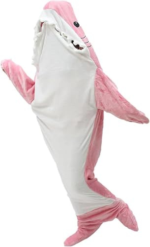 Hai-Decken-Hoodie-Onesie für Damen und Herren, tragbarer weicher gemütlicher Schlafsack, Halloween-Weihnachts-Cosplay-Kostüm