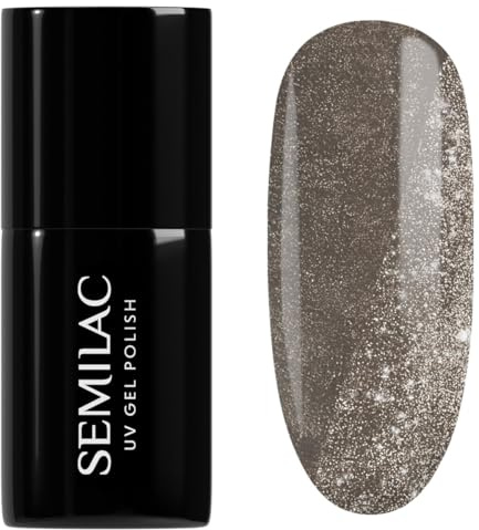 Semilac UV Nagellack 657 Balance 7 ml – Grau-Beige Farbton mit subtilen Flash-Schimmer - Wellbeing Kollektion