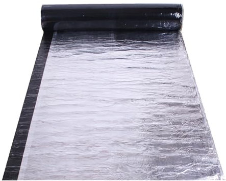 Cinta Bituminosa para Reparación de Techos y Goteras,Cinta de Sellado Impermeable,Negro Rollo Adhesivo de Tela Asfáltica para Grieta,Piscina,Metal,Panel Compuesto de Aluminio(Size:1.6x3.2ft(0.5x1m))