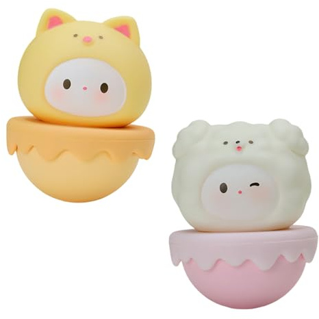 Zliger Car Decoration, 2 Pieces Cute Wobbly Ornament, Nodding Dog for Car, Wobble Figure Car for Him Her Men Women Friends Boyfriend Birthday Christmas