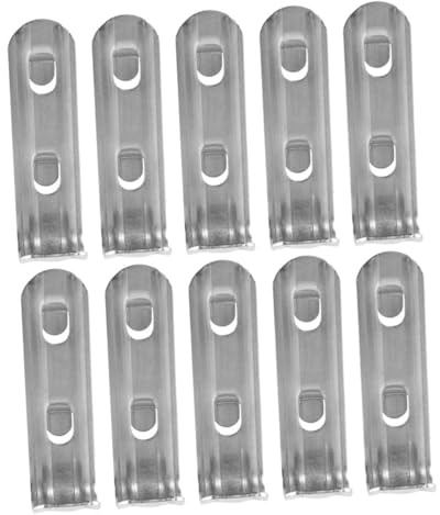 WATIIFUFU 10pcs Stainless Steel Refrigerator Shelf Clips Steel Shelf Clips Fridge Accessories