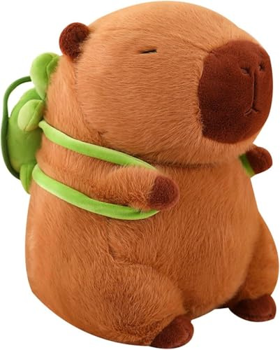 VIDSTW Capybara Plysch Söt 23 cm Mjuk Sköldpadda med Avtagbar Plyschleksak - Barnleksak Möbler Dekoration