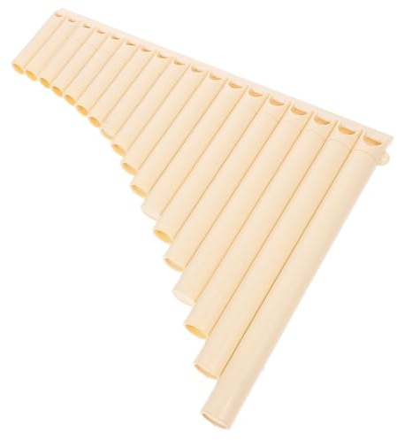 Vaguelly Professionelle 18-rohr Panflöte C-tonart Aus Harz Musikinstrument Für Anfänger Tragbare Panflöte Mit Klarem Klang Für Musikunterricht Und Freizeit