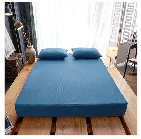 L6NqIAG Coprimaterasso Impermeabile con Cerniera Coprimaterasso all-Inclusive a Sei Lati Lenzuolo con Angoli Trapuntato King Queen Fodera Materasso(2,140x200x15cm 1pc)