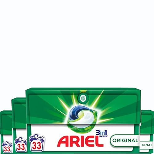 Ariel 3-in-1 Waschmittel-Pods Original - 4 x 33 Pods - Vorteilspack