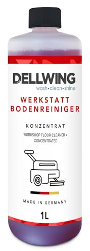Dellwing Werkstattbodenreiniger 1 l, alkalisches HD Konzentrat für fettige und ölige Böden, Industriereiniger, Made in Germany | alkalisches Konzentrat für fettige und ölige Böden in Betrieben, Industriebodenreiniger, Made in Germany