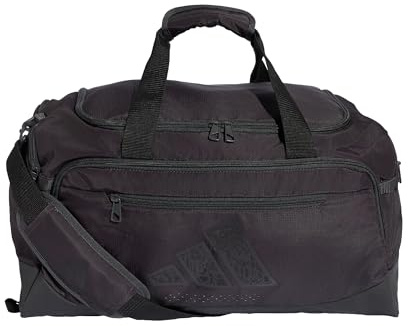 adidas Unisex Training Defender Graphic Duffle Bag Small Duffel_Bag, Carbon/Black, One Size