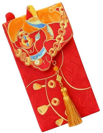 Enveloppes Rouges Pour L'argent,Fournitures Pour Les Célébrations 'Année Du Cheval | 2026 Enveloppes Monétaires Pour L'Espèce,Pour La Fête De Chinois, La Fête D'Anniversaire, La Célébration Et Le