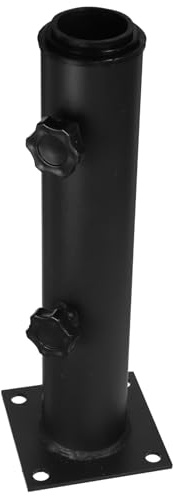 SHINEOFI Base per Ombrellone da Esterno in Ferro Regolabile 10x10x30 Cm, Portaombrellone da Ponte Imbullonato Resistente per Patio, Supporto per Pali Grandi e Pesanti, Adatto per Giardino