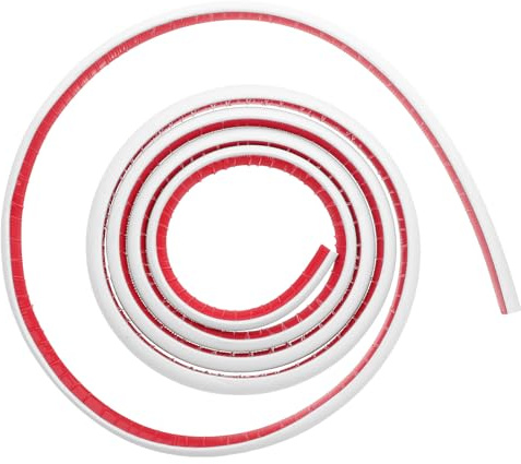 Operitacx Profilé Flexible Autocollant en PVC Moulure Quart de Rond 3 Mètres Blanc pour Plinthes Escaliers et Coins Salle de Bain